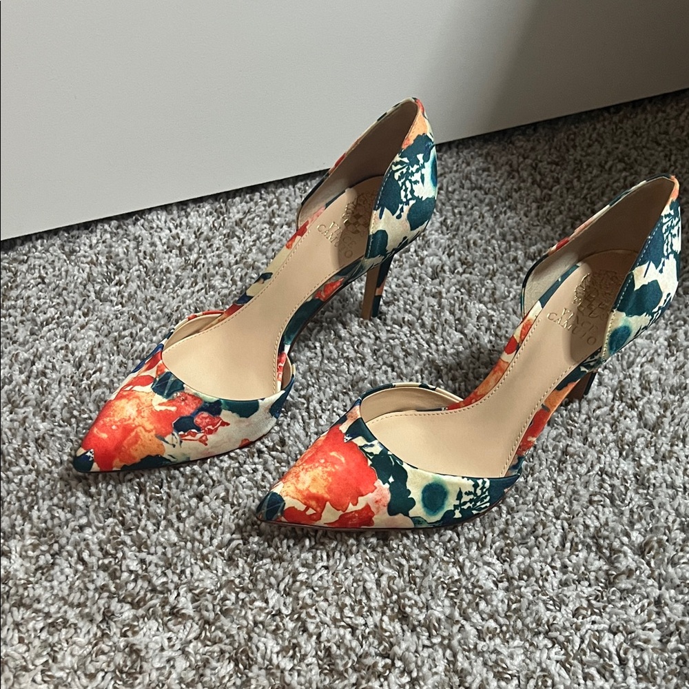 Vince Camuto Multicolor Floral Heels